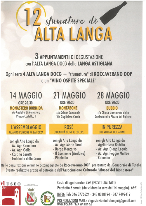 Giovedì 14 maggio, al Castello - Prima tappa di 12 sfumature di Langhe